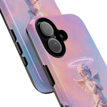 Praying Cherub Statue halo Vaporwave Aesthetic phone case