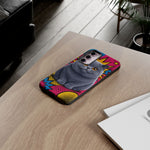 British Shorthair Round Pop Art Tough Phone Case