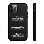 Silver Hakosuka Skyline Classic Sports Car Tough Phone Case for JDM Fans