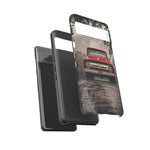 F100 Phone Case, Red White Classic Truck Foggy Road Cover, Gift