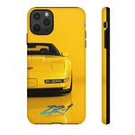 Yellow C4 ZR-1 Car Phone Case | Sports Car Tough Cover