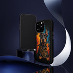 Doberman Bandana Portrait Tough Phone Case - Color Splash
