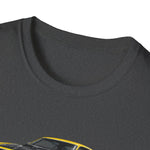 Yellow 1969 Mach 1 T-Shirt | Classic Muscle Car Illustration