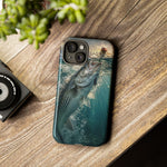 Striped Bass Phone Case, Sunset Topwater Strike Cover for Anglers
