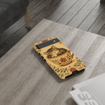 Teacup Cat Phone Case, Cozy Folk Illustration Art Cover