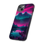 2 Rounds Canada Retina Artwork Vaporwave Phone Case – Landscape Aesthetic
