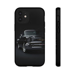 Black 1957 Chevy Bel Air Chrome Front Tough Phone Case for Classic Car Fans