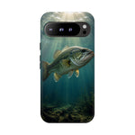 Largemouth Bass Phone Case, Sunlit Underwater Tough Cover, Gift