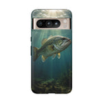 Largemouth Bass Phone Case, Sunlit Underwater Tough Cover, Gift