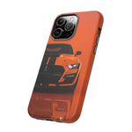 Orange Mustang Art Phone Case, GT500 American Muscle Car Tough Cover for Male
