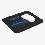 Monte Carlo SS Muscle Car Mouse Pad – Blue 80s Coupe Art, Non-Slip Rubber Base