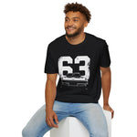 1963 C2 Stingray Distressed 63 Split Window Classic Car T-Shirt Vintage Fan Gift