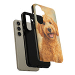 Goldendoodle Fluffy Curls Portrait Art Tough Phone Case