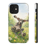 Playful Dog in Meadow Great Dane phone case | Puppy Art Tough Cover