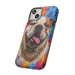 Bulldog Pop Art Portrait Tough Phone Case - Paint Splash