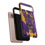 French Bulldog Pop-Art Portrait Tough Phone Case - Purple Gold