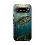 Largemouth Bass Phone Case, Sunlit Underwater Tough Cover, Gift