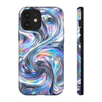 Chrome Metallic Swirl  Art Tough Phone Case