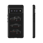 Black GNX Phone Case, Three-View Muscle Car Vector Tough Cover