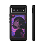 Melancholy Anime Girl Phone Case Vaporwave Tough Case