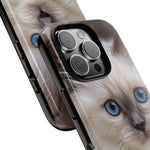 Ragdoll Kitten Phone Case, Blue Eyes Macro Portrait Cover, Gift