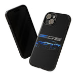 Blue C7 Z06 Sports Car Tough Phone Case Track Style Cover Gift