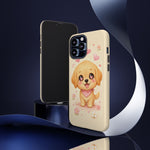 Golden Retriever Heart Eyes Kawaii Pet Dog Art Tough Phone Case