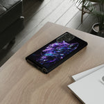 Holographic Wolf Phone Case, Fractured Prism Iridescent Cover