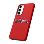Red Classic Corvette C1 Illustration phone case | Retro Car Tough Case