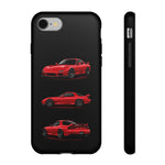 FD RX7 Phone Case Red, Three-View Vector Cover, JDM Gift