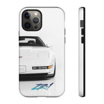 White C4 ZR1 Front View phone case | Car Print Tough Cover for Corvette Owners