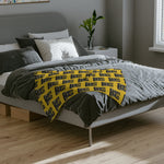 1969 Camaro Z28 Yellow Microfiber Throw Blanket Classic Muscle Car Gift