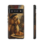 Poodle in Beret Phone Case | Vintage Paris Café Illustration
