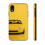 Yellow Miata Phone Case, NA Roadster 90s JDM Legend Cover