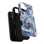 Chrome Metallic Swirl  Art Tough Phone Case