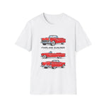 1955 Fairlane Sunliner Classic Car T-Shirt | Vintage Red Convertible