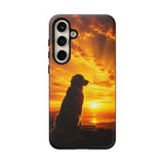 Golden Retriever Golden Hour Silhouette Art Tough Phone Case