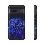 Neon Blue Tiger phone case | tough protective cover