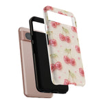 Pink Cherry Pattern Phone Case | Cute Retro Fruit Design