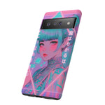 Neon Cyber Geisha phone case | Tough Case