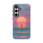 Vaporwave Ocean Sunset Tough Phone Case Cover Gift Art