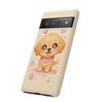 Golden Retriever Heart Eyes Kawaii Pet Dog Art Tough Phone Case