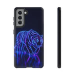 Neon Blue Tiger phone case | tough protective cover