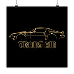 1977 Trans Am Poster Firebird Classic Muscle Car Wall Art Vintage Garage