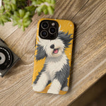 Sheepdog Hair Flip Phone Case Funny Dog Lover Gift