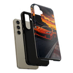 Orange C8 Z06 Flat Plane V8 Speed Art Tough Phone Case