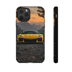 C8 Z06 Corvette Phone Case, Yellow Mountain Dusk Cover, Gift