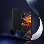 Orange C8 Z06 Flat Plane V8 Speed Art Tough Phone Case