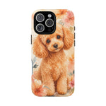 Miniature Poodle Whimsical Watercolor Art Tough Phone Case