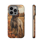 German Wirehaired Pointer Autumn Art Tough Phone Case